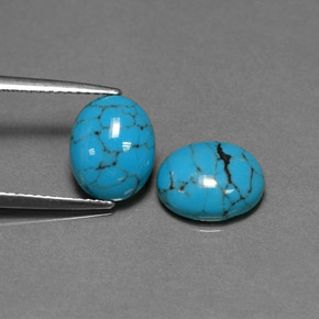 Achetez naturel ct Bleu Turquoise gems, Coupe ovale, En provenance Afghanistan chez GemSelect. En stock, livraison internationale!