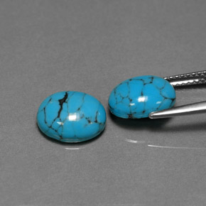 Achetez naturel ct Bleu Turquoise gems, Coupe ovale, En provenance Afghanistan chez GemSelect. En stock, livraison internationale!