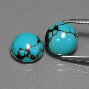 Achetez naturel ct bleue turquoise gems, coupe roude, en provenance afghanistan chez gemselect. en stock, livraison internationale!