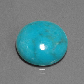 Turquoise vert naturelle coupe roude, 7,15 ct, opaque
