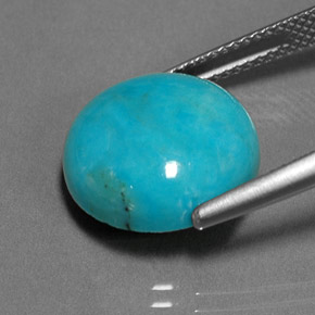 Turquoise vert naturelle coupe roude, 7,27 ct, opaque