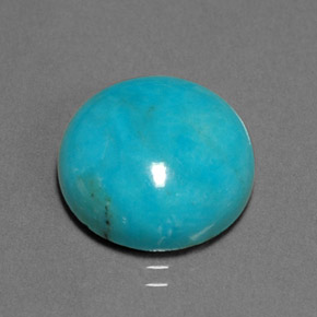 Turquoise vert naturelle coupe roude, 7,27 ct, opaque