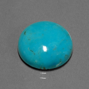 Turquoise vert naturelle coupe roude, 7,02 ct, opaque