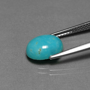 Turquoise Bleu vert naturelle Coupe ovale, 2.03 ct, Opaque