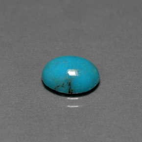 Turquoise vert naturelle coupe ovale, 2,08 ct, opaque