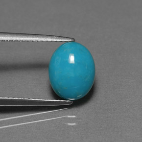 Turquoise vert naturelle coupe ovale, 2,20 ct, opaque