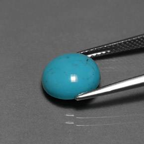 Turquoise vert naturelle coupe roude, 2,33 ct, opaque