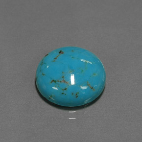 Turquoise bleue naturelle coupe roude, 6,39 ct, opaque