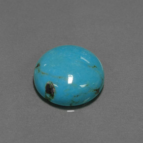 Turquoise Bleu naturelle Coupe roude, 6.53 ct, Opaque
