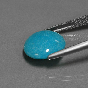 Turquoise Bleu naturelle Coupe roude, 5.58 ct, Opaque