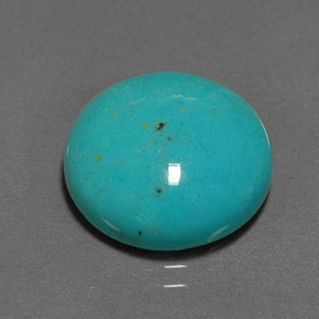 Turquoise vert naturelle coupe roude, 5,77 ct, opaque