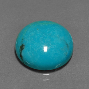 Turquoise bleue naturelle coupe roude, 6,18 ct, opaque