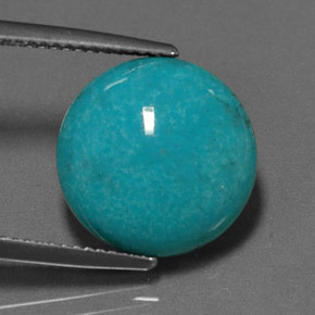 Turquoise Bleu naturelle Coupe roude, 6.26 ct, Opaque