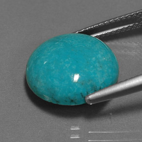 Turquoise Bleu naturelle Coupe roude, 6.26 ct, Opaque