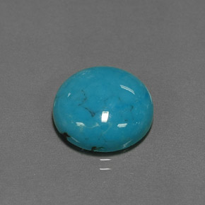 Turquoise bleue naturelle coupe roude, 6,47 ct, opaque
