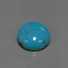 Turquoise Bleu naturelle Coupe roude, 6.56 ct, Opaque