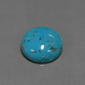 Turquoise Bleu naturelle Coupe roude, 6.66 ct, Opaque