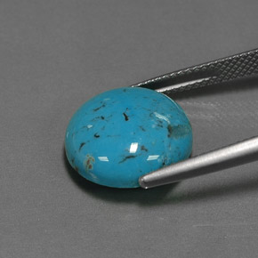Turquoise Bleu naturelle Coupe roude, 6.66 ct, Opaque