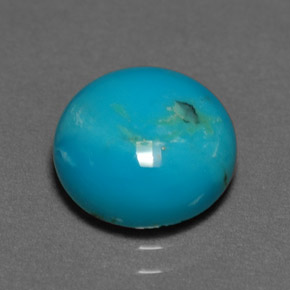 Turquoise vert naturelle coupe roude, 3,04 ct, opaque