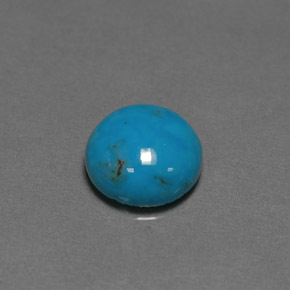 Turquoise Bleu naturelle Coupe roude, 2.96 ct, Opaque