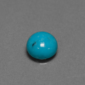Turquoise Bleu naturelle Coupe roude, 0.78 ct, Opaque