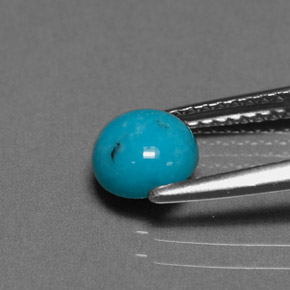 Turquoise Bleu naturelle Coupe roude, 0.78 ct, Opaque