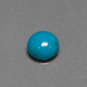 Turquoise bleue naturelle coupe roude, 0,81 ct, opaque