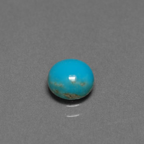 Turquoise bleue naturelle coupe roude, 0,79 ct, opaque