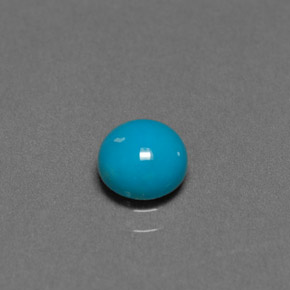 Turquoise bleue naturelle coupe roude, 0,77 ct, opaque