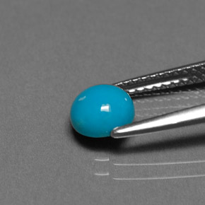 Turquoise bleue naturelle coupe roude, 0,77 ct, opaque