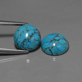 Achetez naturel ct Bleu Turquoise gems, Coupe roude, En provenance Afghanistan chez GemSelect. En stock, livraison internationale!