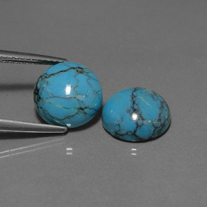 Achetez naturel ct bleue turquoise gems, coupe roude, en provenance afghanistan chez gemselect. en stock, livraison internationale!