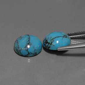 Achetez naturel ct bleue turquoise gems, coupe roude, en provenance afghanistan chez gemselect. en stock, livraison internationale!
