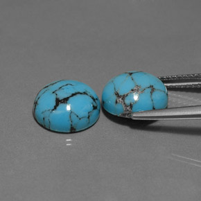 Achetez naturel ct bleue turquoise gems, coupe roude, en provenance afghanistan chez gemselect. en stock, livraison internationale!