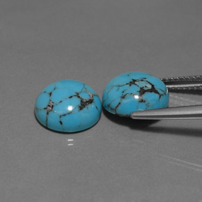 Achetez naturel ct bleue turquoise gems, coupe roude, en provenance afghanistan chez gemselect. en stock, livraison internationale!