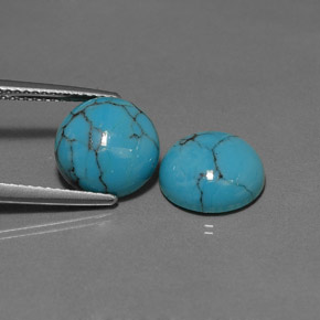 Achetez naturel ct Bleu Turquoise gems, Coupe roude, En provenance Afghanistan chez GemSelect. En stock, livraison internationale!