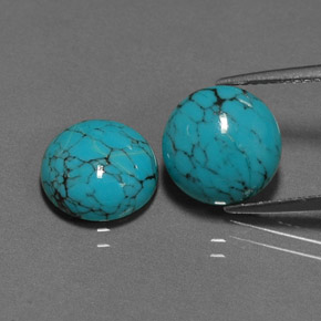 Achetez naturel ct bleue turquoise gems, coupe roude, en provenance afghanistan chez gemselect. en stock, livraison internationale!