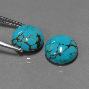 Achetez naturel ct bleue turquoise gems, coupe roude, en provenance afghanistan chez gemselect. en stock, livraison internationale!