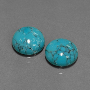Achetez naturel ct bleue turquoise gems, coupe roude, en provenance afghanistan chez gemselect. en stock, livraison internationale!