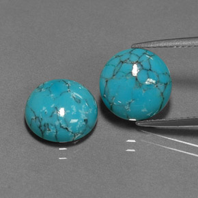 Achetez naturel ct bleue turquoise gems, coupe roude, en provenance afghanistan chez gemselect. en stock, livraison internationale!