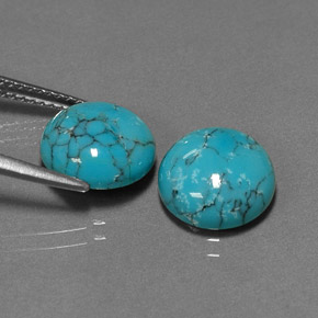 Achetez naturel ct bleue turquoise gems, coupe roude, en provenance afghanistan chez gemselect. en stock, livraison internationale!