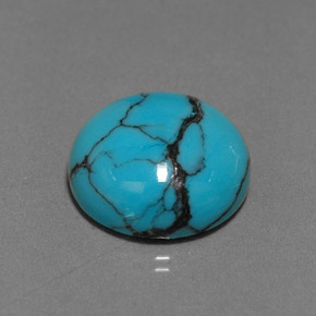Turquoise Bleu naturelle Coupe roude, 2.56 ct, Opaque