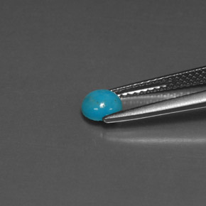 Turquoise Bleu naturelle Coupe roude, 0.39 ct, Opaque