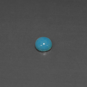 Turquoise Bleu vert naturelle Coupe roude, 0.39 ct, Opaque