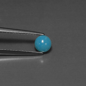 Turquoise Bleu vert naturelle Coupe roude, 0.39 ct, Opaque