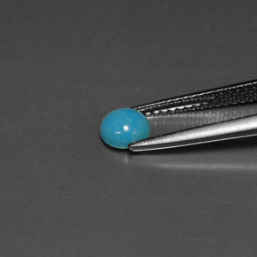 Turquoise Bleu vert naturelle Coupe roude, 0.39 ct, Opaque