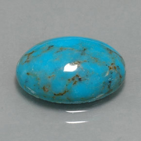 Turquoise Bleu naturelle Coupe ovale, 4.18 ct, Opaque