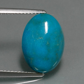 Turquoise Bleu naturelle Coupe ovale, 4.85 ct, Opaque