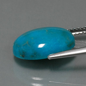 Turquoise Bleu naturelle Coupe ovale, 4.85 ct, Opaque