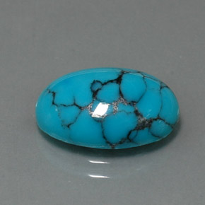 Turquoise Bleu naturelle Coupe ovale, 4.20 ct, Opaque
